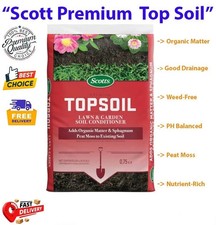 Scotts Premium Topsoil with Peat Moss, 0.75 cuft for healthy lawns free shipping