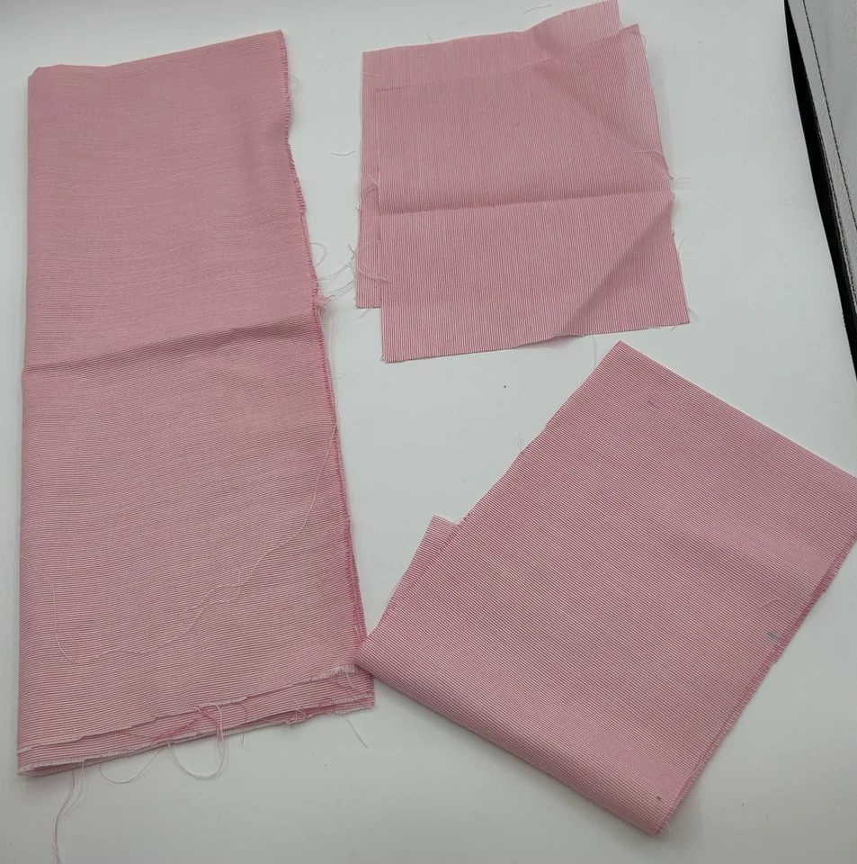 Pink Lines Sewing Fabric Pieces Various Lengths Lot of 14 - Image 4 of 4