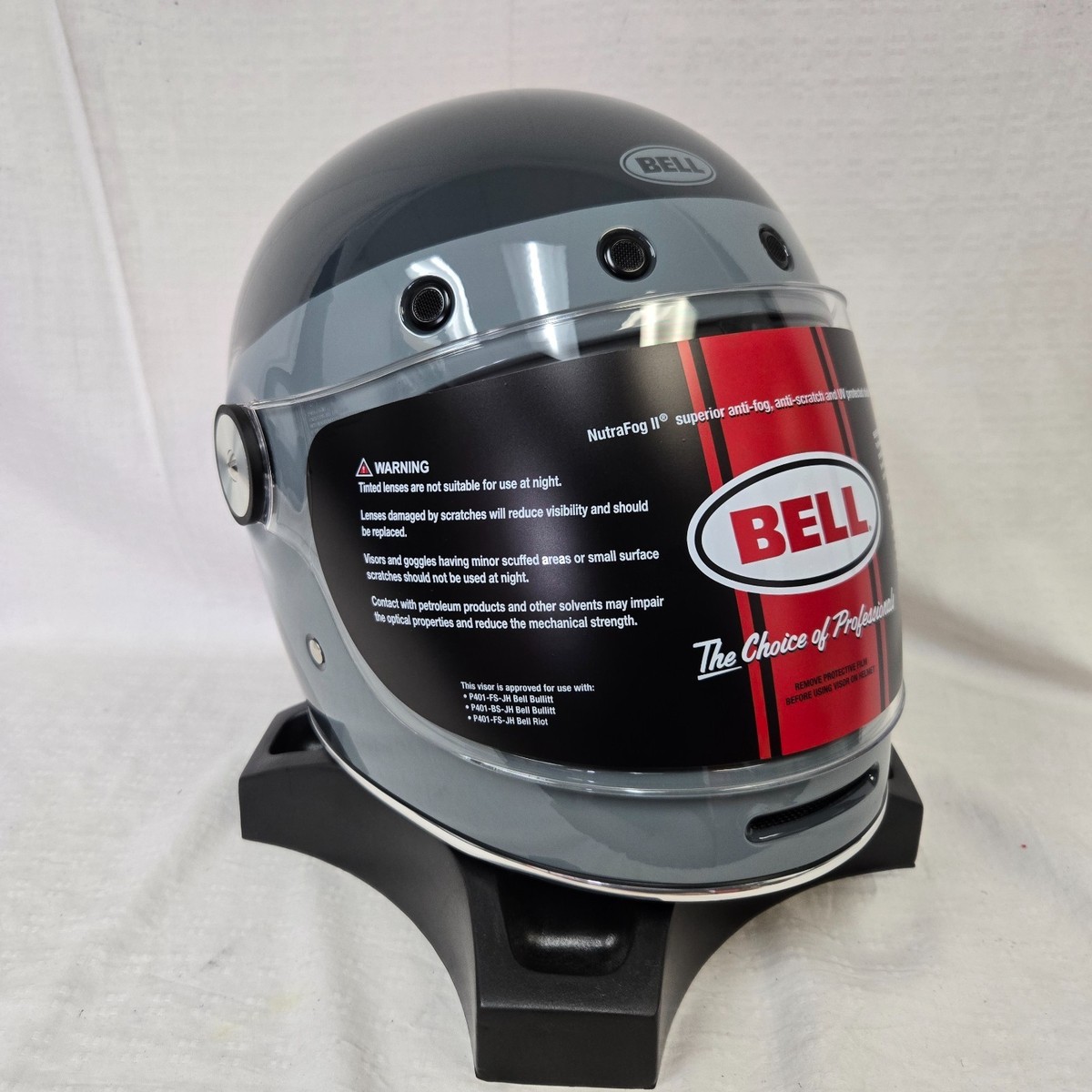 Bell Bullitt Motorcycle Helmet Vader Gloss Gray Large *CLOSEOUT