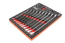 Sunex 9911M 13 Pc. V-Groove Metric Wrench Set in EVA Foam 7mm-19mm