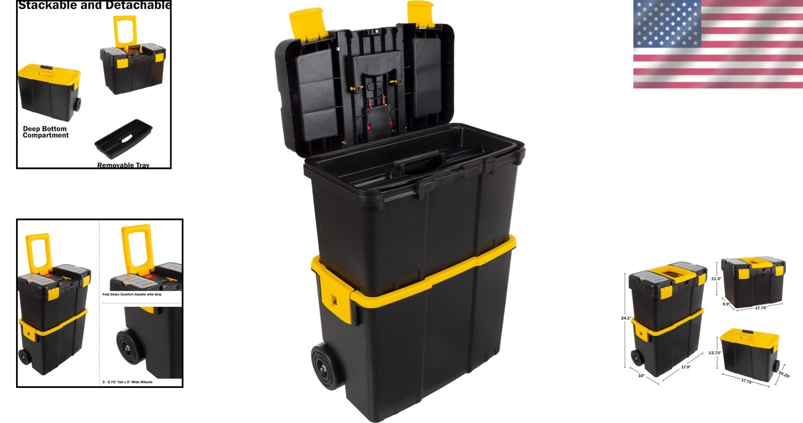 Portable Tool Organizer with Wheels - Tough Design