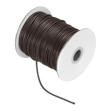 Waxed Cord 2mm Waxed Thread 87 Yard Wax String Leather Cord Dark Coffee