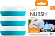Baby Bottle Storage Buns - Travel Holders for Nursh Bottles - Blue and White, 3