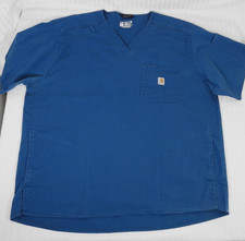 Unisex Adult Carhartt Modern Fit Rugged Flex Ripstop Turquoise Scrub Top 2XL