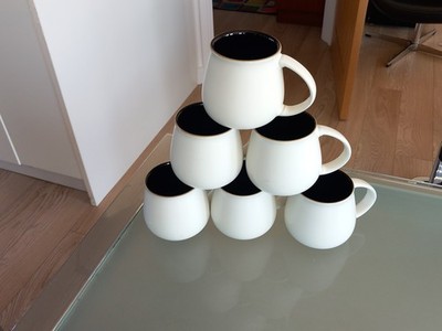 SET MIT 6 DENBY AUSTERNMUSTER TASSEN. NICHT MEHR PRODUZIERT 2010