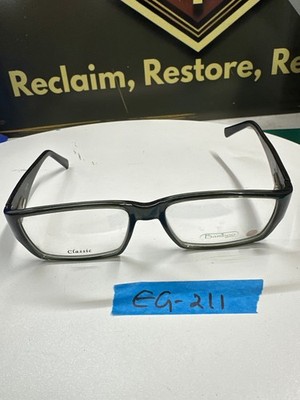 Bamboo Eyewear 3907 56-18-140 Gray Classic Full Rim Eyeglass Frame Design Italy