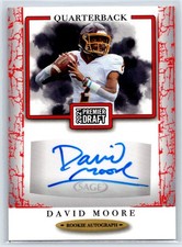 2021 SAGE Premier Draft David Moore Rookie Auto Red Parallel RC #A199
