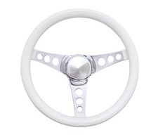 GRANT 831W Steering Wheel; Classic Series; 13-1/2" Diameter; 3 Spoke; White