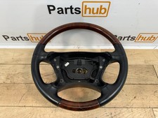 2003 Mercedes R230 Sl500 Wood Grain Black Leather Steering Wheel Oem 2003 Mercedes R230 Sl500 Wood Grain Black Leather Steering Wheel Oem