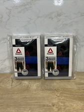 Reebok Performance Featherweight Boxer Briefs 9" 3 Pack Sz Medium New 2 Packs