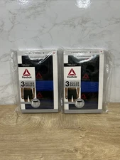 Reebok Performance Featherweight Boxer Briefs 9" 3 Pack Sz Medium New 2 Packs