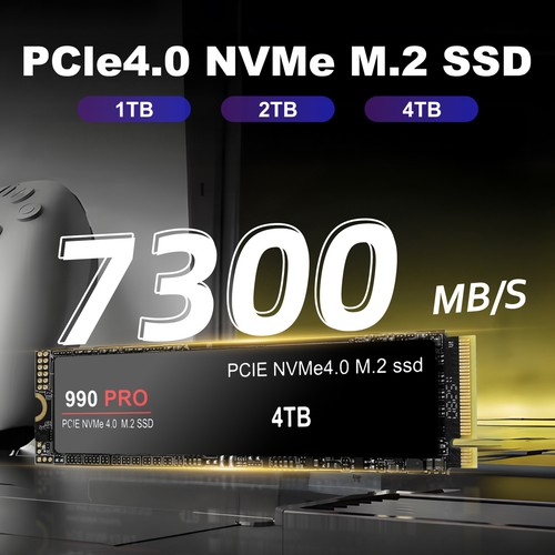 NEW 4TB 2TB 1TB 7300MB/s M.2 SSD 2280 NVMe PCIe 4.0 Internal Solid State Drive - Afbeelding 4 van 20