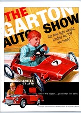 1968 Garton Pedal Cars Vintage Toy Ad Sprite GT Auto Racing Car