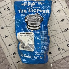 FLIP IT TUB DRAIN STOPPER Fits 1-3/8" -1-5/8" NIP FREE S/H