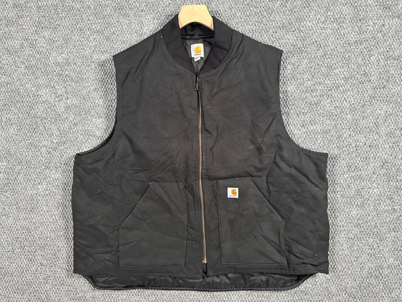 Carhartt V01 BLK Men's Tall Black Arctic Quilt Lined Duck Vest 4XL-Tall