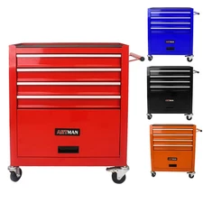 4 Drawers Rolling Tool Box Cart Tool Storage Cabinet Steel Tool Chest w/ Wheels