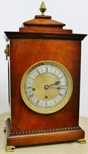 Antique English 3 Train 1/4 Striking Mahogany 8 Bell Musical Bracket Clock