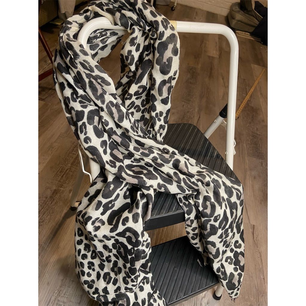 Women's Multicolor Leopard Print Rectangle Scarf … - image 6