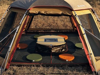 snow peak Folding Lounge Cushion Orange Camp Outdoor Living Room