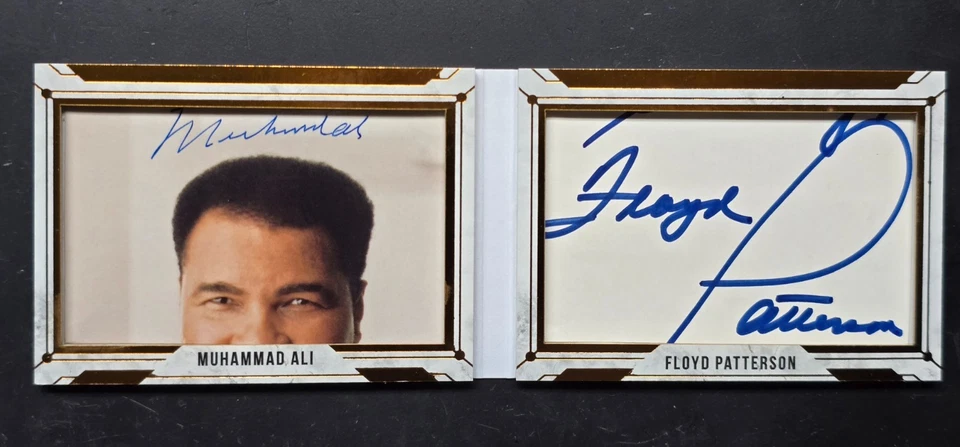 🔥 2024 LEAF THE GREATEST COMBO MUHAMMAD ALI / FLOYD PATTERSON DUAL AUTO BOOK /3 - Image 2 of 4