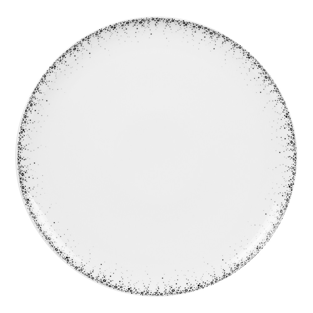 Plat à tarte Boréalis gris 30cm en porcelaine Table Passion