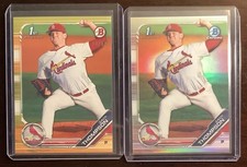 Zach Thompson 2019 1st Bowman Draft Gold Paper /50 and Refractor