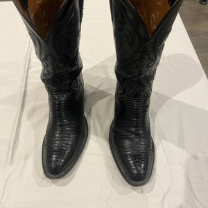 Bottes Cowboy Western LAREDO Paris, Cuir Noir, Pointure 10.5 US - Occasion Très Bon état