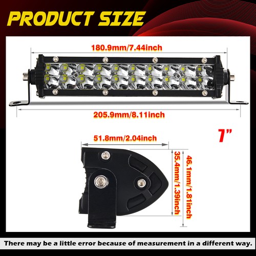LED Light Bar Spot Flood Combo Work Fog Driving Off Road SUV ATV Truck UTV Boat - Picture 23 of 37
