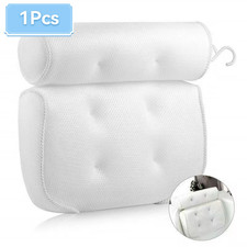 1/2 Pcs Spa Bathtub Pillow with Anti-Slip Suction Cups for Neck and Back Support