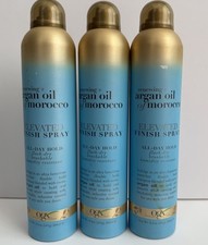 3 X OGX Renewing  Argan Oil Of Morocco Elevated Finish Spray 8.5 Oz. Each