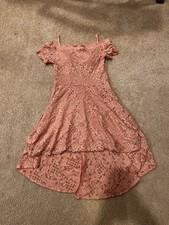 City Studio Pink Patterned Short Sleeve  Midi Homecoming Dress Womens Size 11 