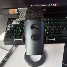 Blue USB Freestanding Microphone Volume Control Black A00098