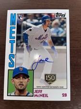 Jeff McNeil RC Signed Autograph /150 2019 Topps 84A-JMC 150 Years Mets Oakland A