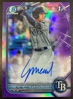 Curtis Mead 2022 BOWMAN DRAFT-1ST CHROME AUTO PURPLE REFRACTOR /250 #CPA-CM