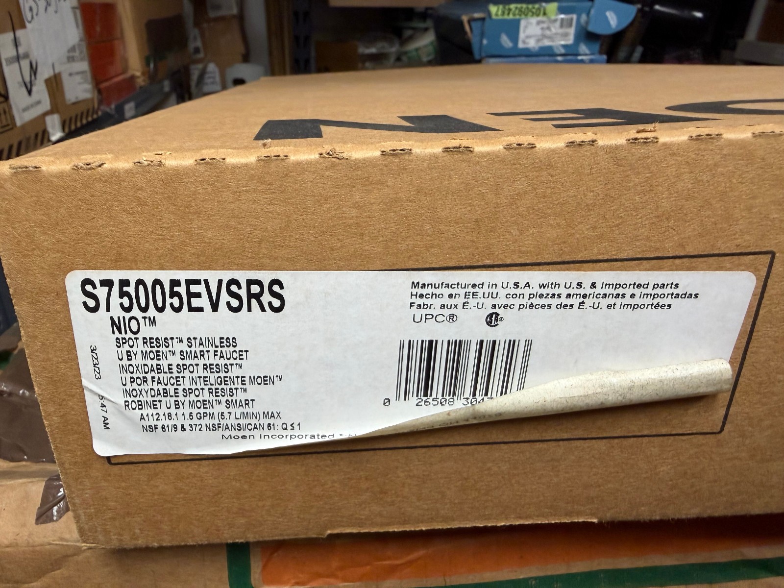 Moen S75005EVSRS Nio Single Handle Smart Kitchen Faucet - Spot Resist Stainless