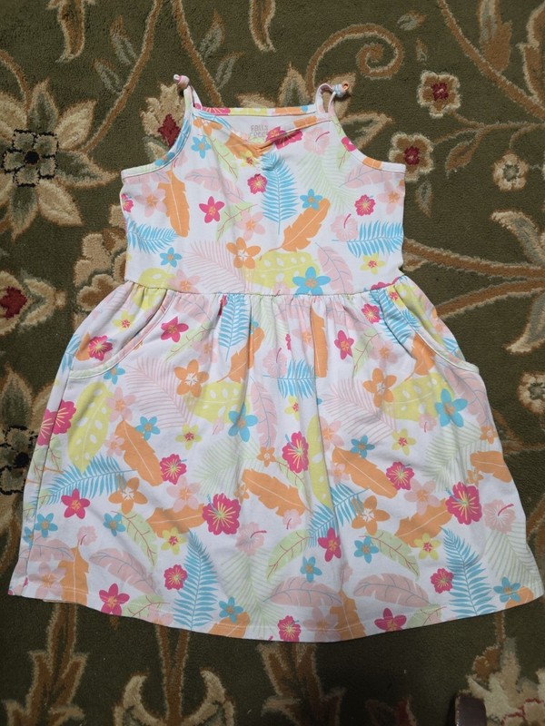Girls Sz 7-8 Floral Themed Strap Sundress