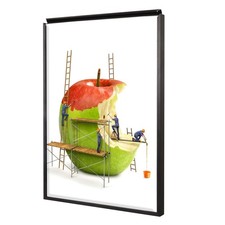 12x18 Inch Picture Frames,1PCS, Plexiglass, Black Aluminum Snap Frame, Front-...