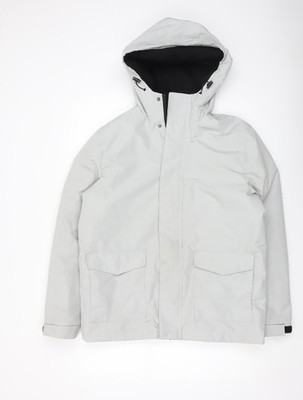 Primark Herren grau wasserdicht Kapuze Parka Jacke Größe Small
