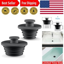 Bathtub Stopper 2pcs Sink Stopper Tub Plug Bathroom Shower Drain Plug Silicon...