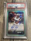 2024 Topps Chrome Drake Maye Aqua Refractor Rookie Auto /199 #RA-DMA PSA 10
