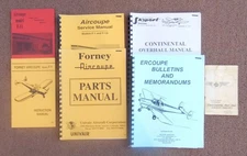 ERCOUPE-FORNEY- AIRCOUPE F-1 & F-1A MANUALS AND RELATEAD ERCOUPE MANUALS