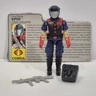 G.I. Joe ARAH VIPER V1 COBRA 1985 Vintage Action Figure Toy & File Card Complete