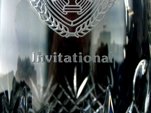 Crystal Glass Pitcher Oaks Invitational Golf Trophy - Picture 4 of 8