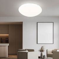 Deckenlampe Flurlampe Deckenleuchte Rund Weiß Led Wohnzimmerlampe Opal D 29,5 Cm