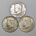 Lot of 3 Mixed Date Kennedy Silver Half Dollars