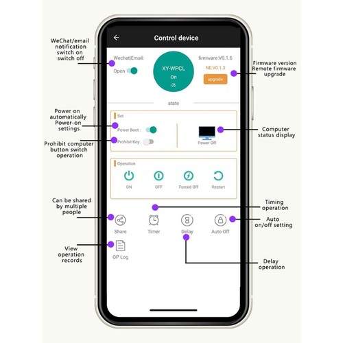 Wireless Remote Computer Power Switch APP Remote Control Unlimited Distance - Photo 11/12