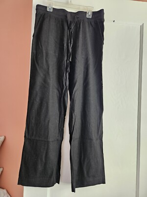 Caslon Black Linen Blend Pants P/s