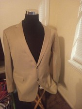 Madison Modern Two Button Tan Suit Coat Blazer Size 48R RN 68415