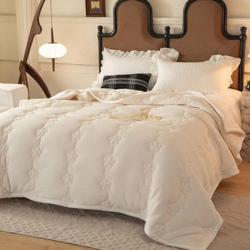 Flannel Blanket Winter Warm Reversible Twin Queen Size Plush Sofa Bed Blankets - Picture 3 of 55