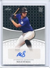 2022 Leaf Perfect Game Showcase Blank Back Black Max Stagg Auto 1/1